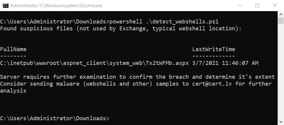 微软的MSERT工具现在可以从Exchange Server攻击中找到web shell